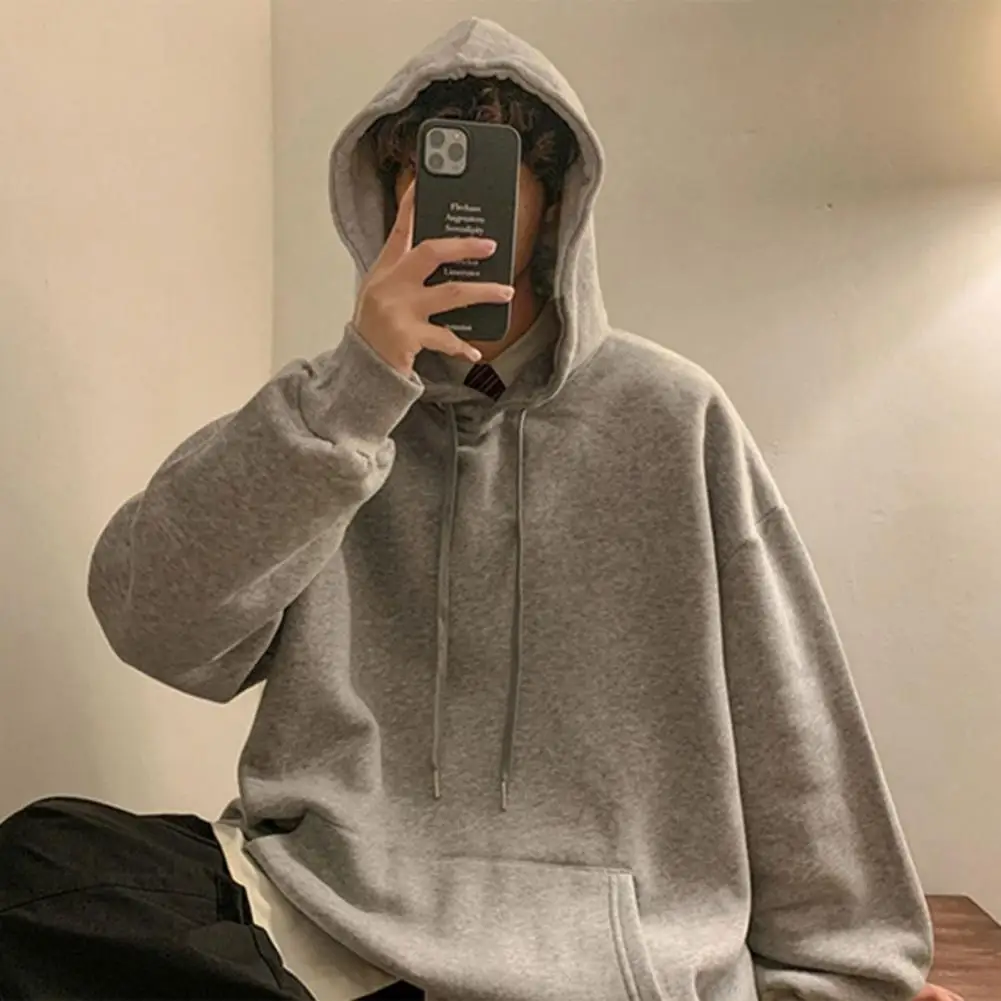 

Толстовка мужская оверсайз, модная повседневная кофта с капюшоном, в стиле Харадзюку, свободная уличная одежда, 3 цвета, весна-осень