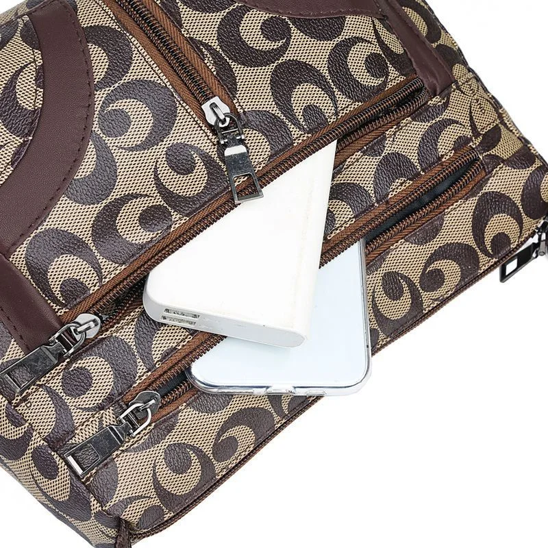 2023 New Multi layered Middle aged Women Bag Women Fashion Shoulder Bag Cross Shoulder Bag Wallet Shopping  Large Capacity