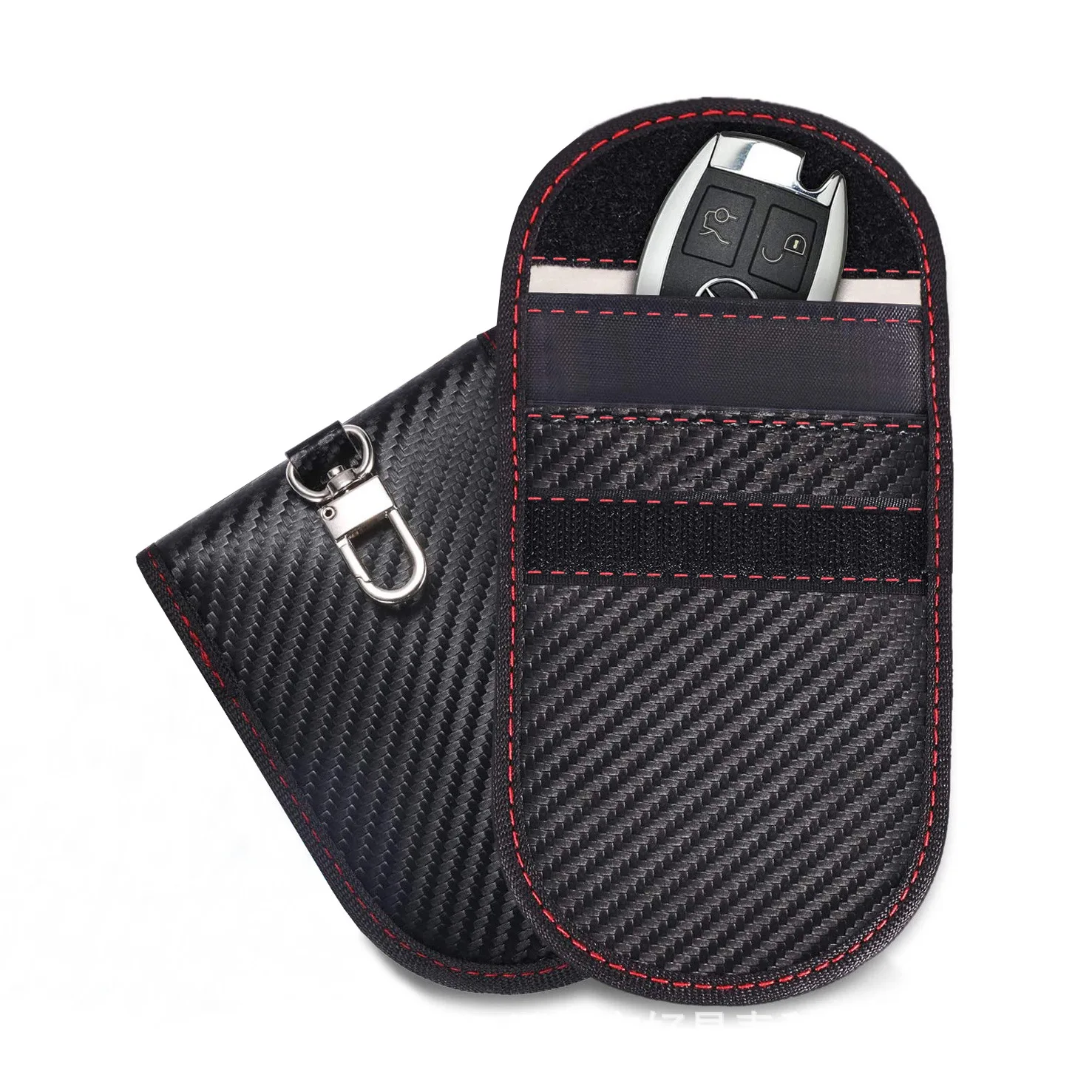 RFID Blocking Carbon Fiber Keychain | Anti-Theft Shielded Key Holder for Cars