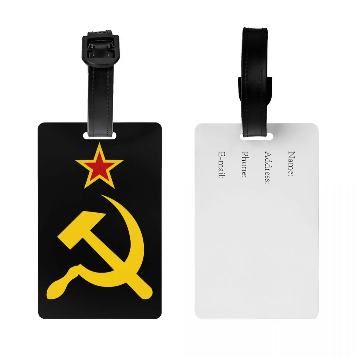 Багажная бирка с русским советским флагом на заказ защита конфиденциальности CCCP