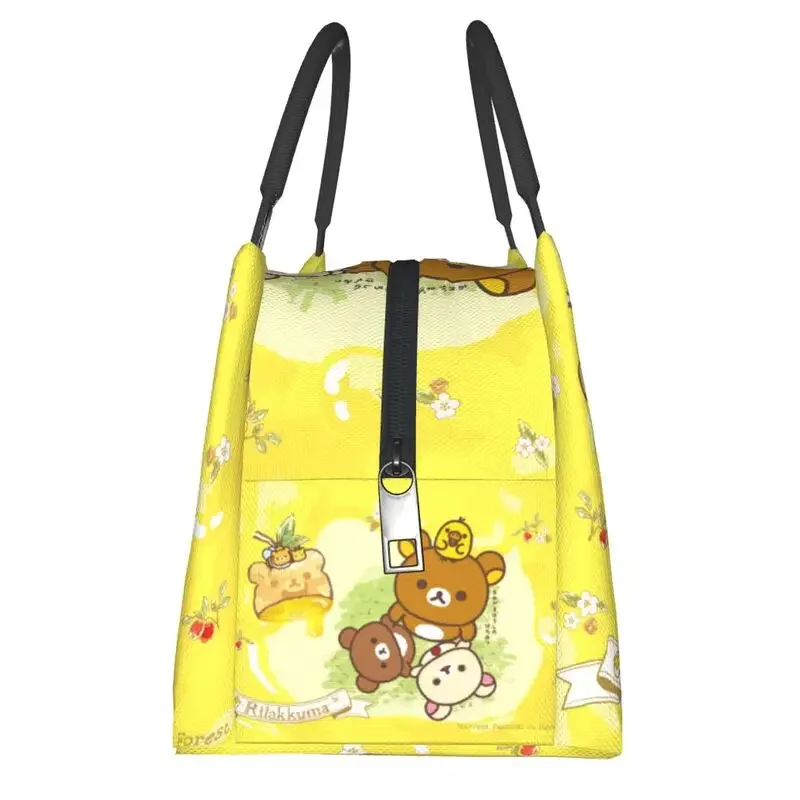 Kawaii мультфильм Rilakkuma медведь изолированные сумки для обеда женщин портативный