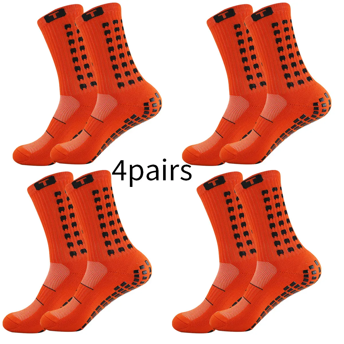 4 пары профессиональных нескользящих спортивных носков Нескользящие резиновые