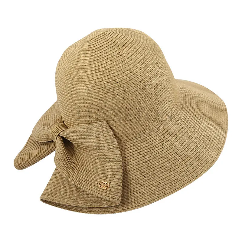 

Wide-brimmed Hat Large Beach Hat Panama Women's Straw Hat UV Protection Foldable Sun Protection Hat Holiday Outdoor Sport Hat
