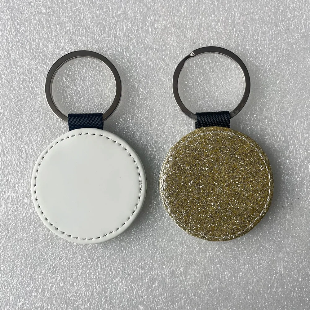 (10 шт.) Чистый золотой брелок для ключей с сублимационной печатью своими руками