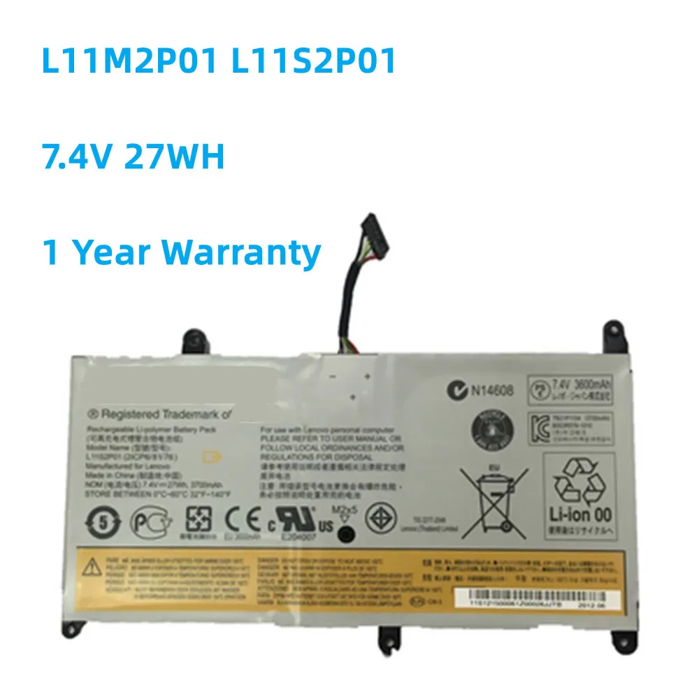 

New Tablet PC Battery for Lenovo L11M2P01 L11S2P01 S206 S200 Netbook Mini L11M2P01 7.4V 27Wh