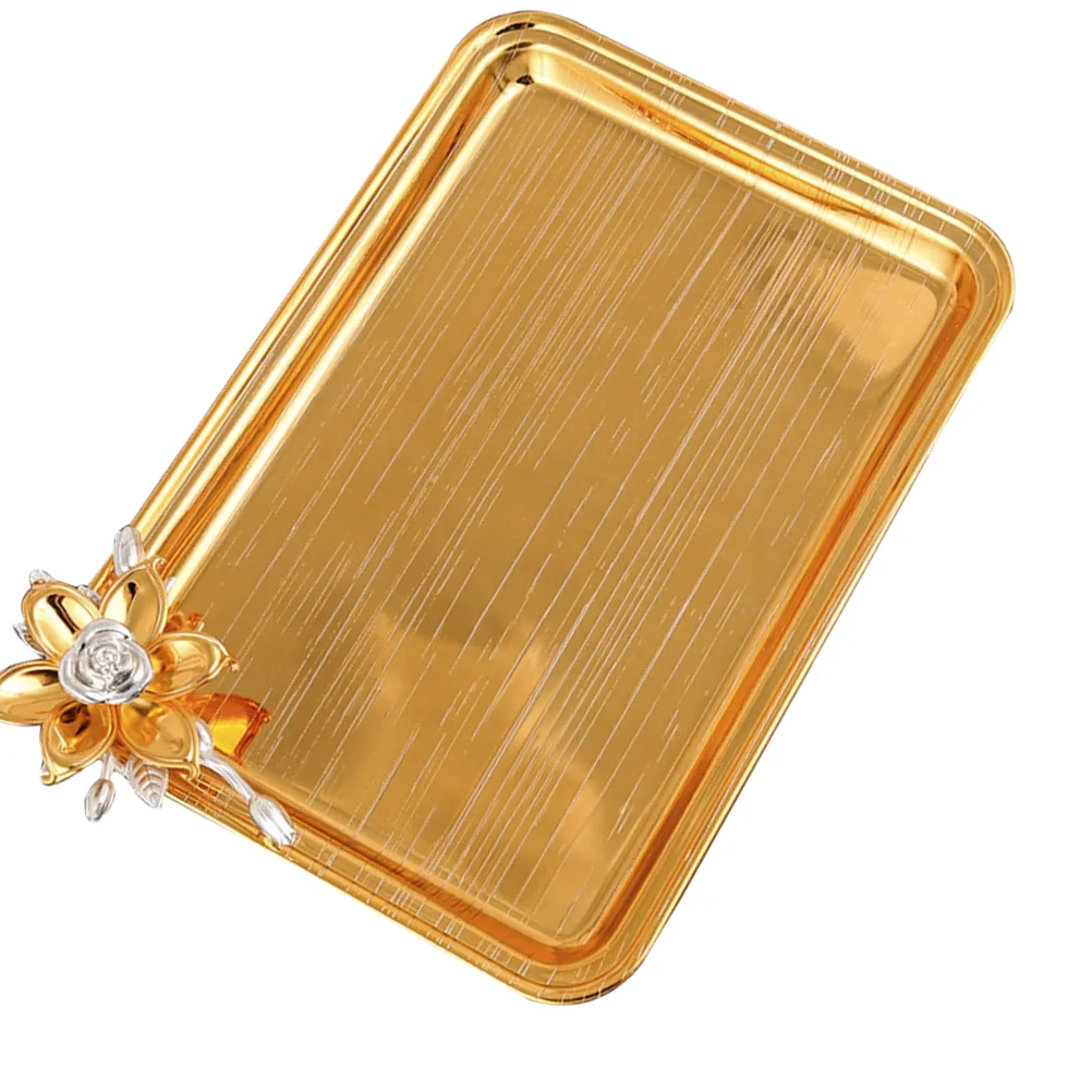 

Snack Plate Fruit Serving Tray Restaurant Food Storage Tea Party Use Catering Metal