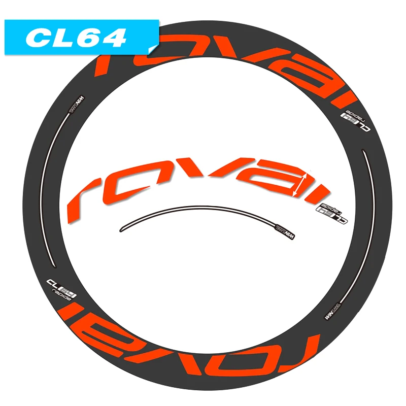 

ROVAL CL64, Набор наклеек для дорожных колес, фотокольцо, велосипедная наклейка, изменение цвета на заказ, светоотражающая Водонепроницаемая мо...