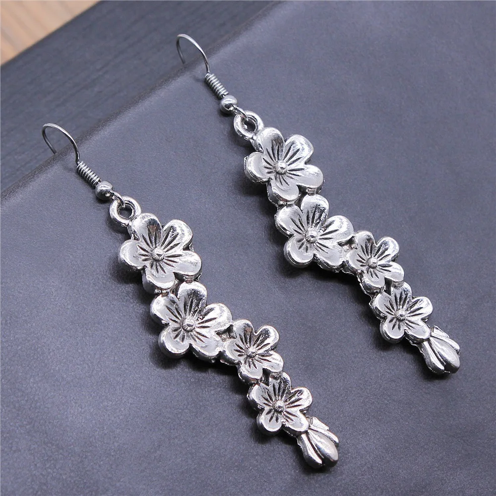 

Женские винтажные серьги-подвески в виде цветка и ветки