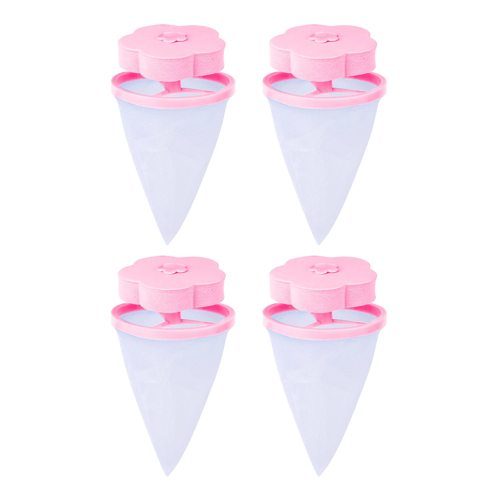 

4pcs Reusable Home Filter Bag For Washing Machine Lint Removal Floating Hair Catcher Durable Lightweight Clothes Cleaning