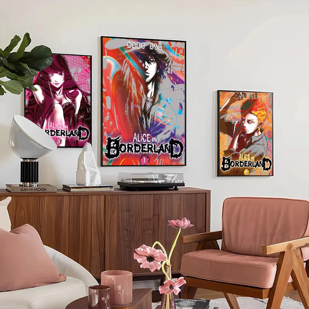 Липкий Настенный Постер Алиса В Пограничье HD Качество Ретро Ностальгический