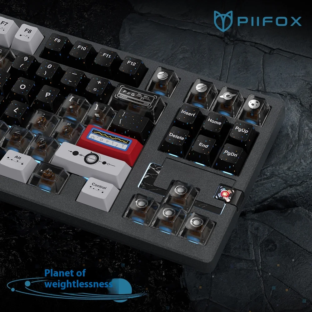 Колпачки для клавиш Piifox Weightless Planet Pbt оригинальные 146 ПК прозрачные колпачки