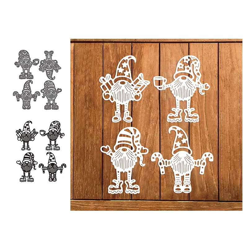 

Christmas Santa Claus Metal Cutting Dies Cut Die Mold Scrapbook Paper Craft Knife Mould Blade Punch Stencils Dies 2022 New