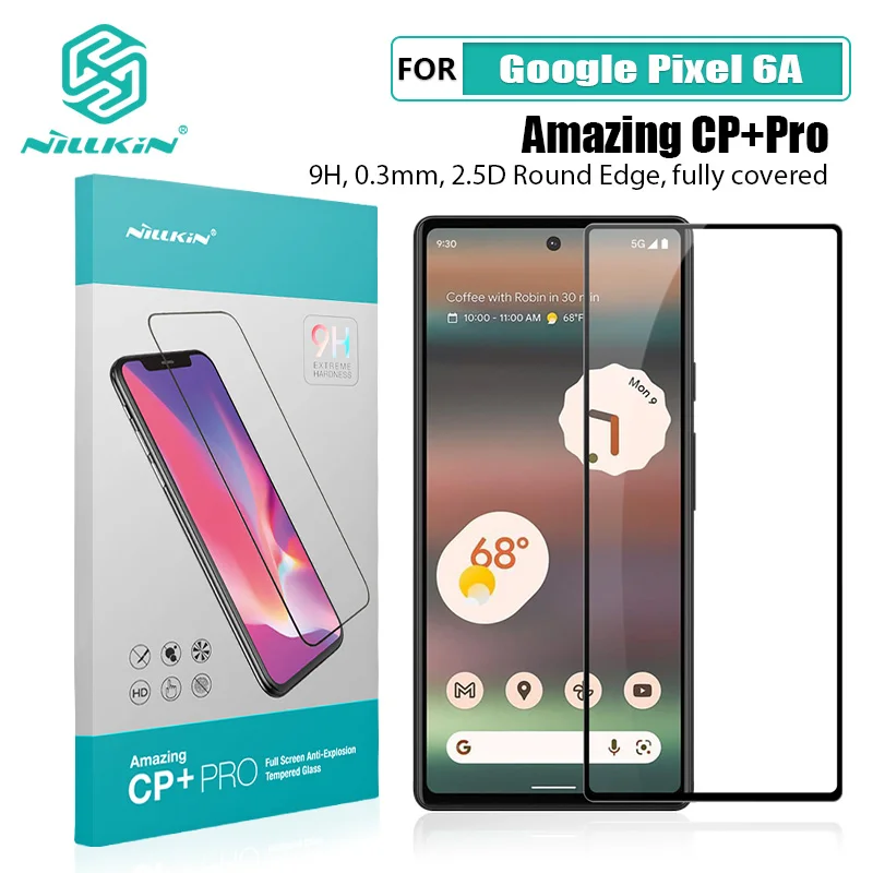 

Для Google Pixel 6A защита экрана NILLIN CP + Pro 2.5D ультра-тонкое закаленное стекло с полным покрытием для Google Pixel 6a