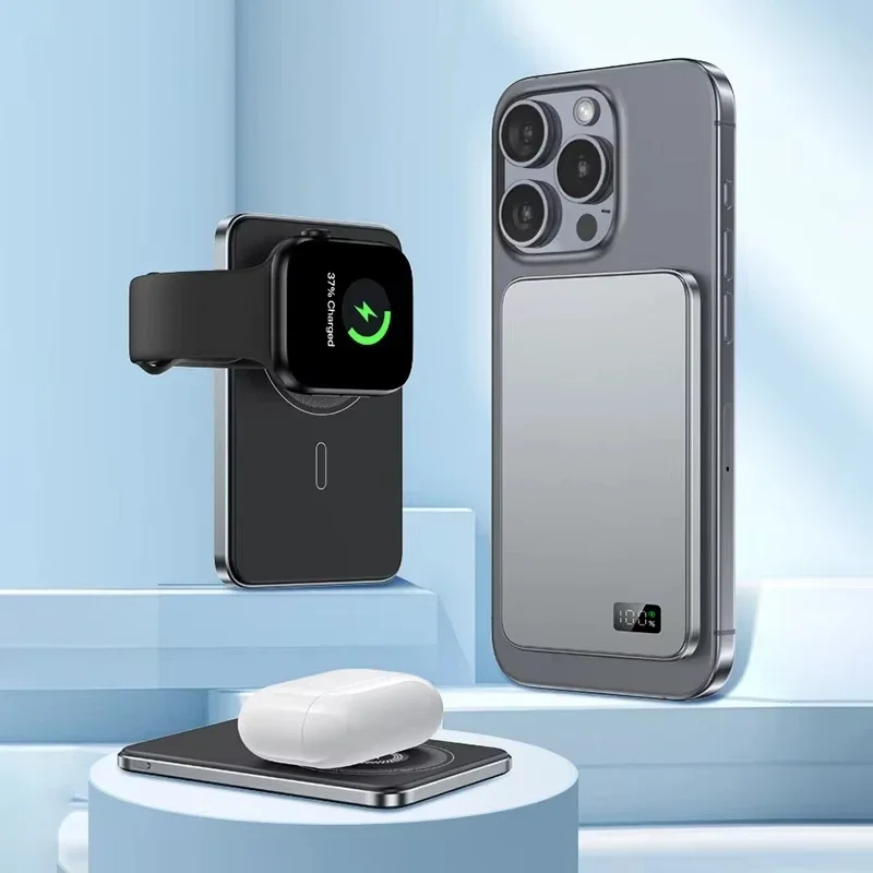 Тонкий магнитный беспроводной аккумулятор Xiaomi 10000 мАч PD25W портативный внешний с