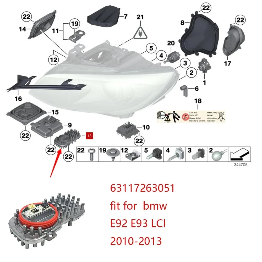 Фото НОВЫЙ для BMW E92 E93 LCI 2010-2013 ксеноновые фары «ангельские глазки» DRL светодиодные чипы модули ремонт желтый синий красный дневные ходовые огни №2