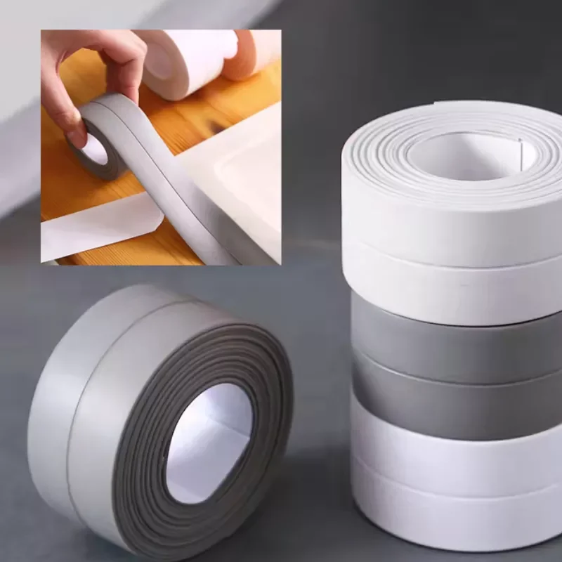 

Caulk Strip Self-Adhesive Sealing Tape Anti-Mildew Waterproof Edge Protector For Bath Shower Floor Kitchen Sink Stove