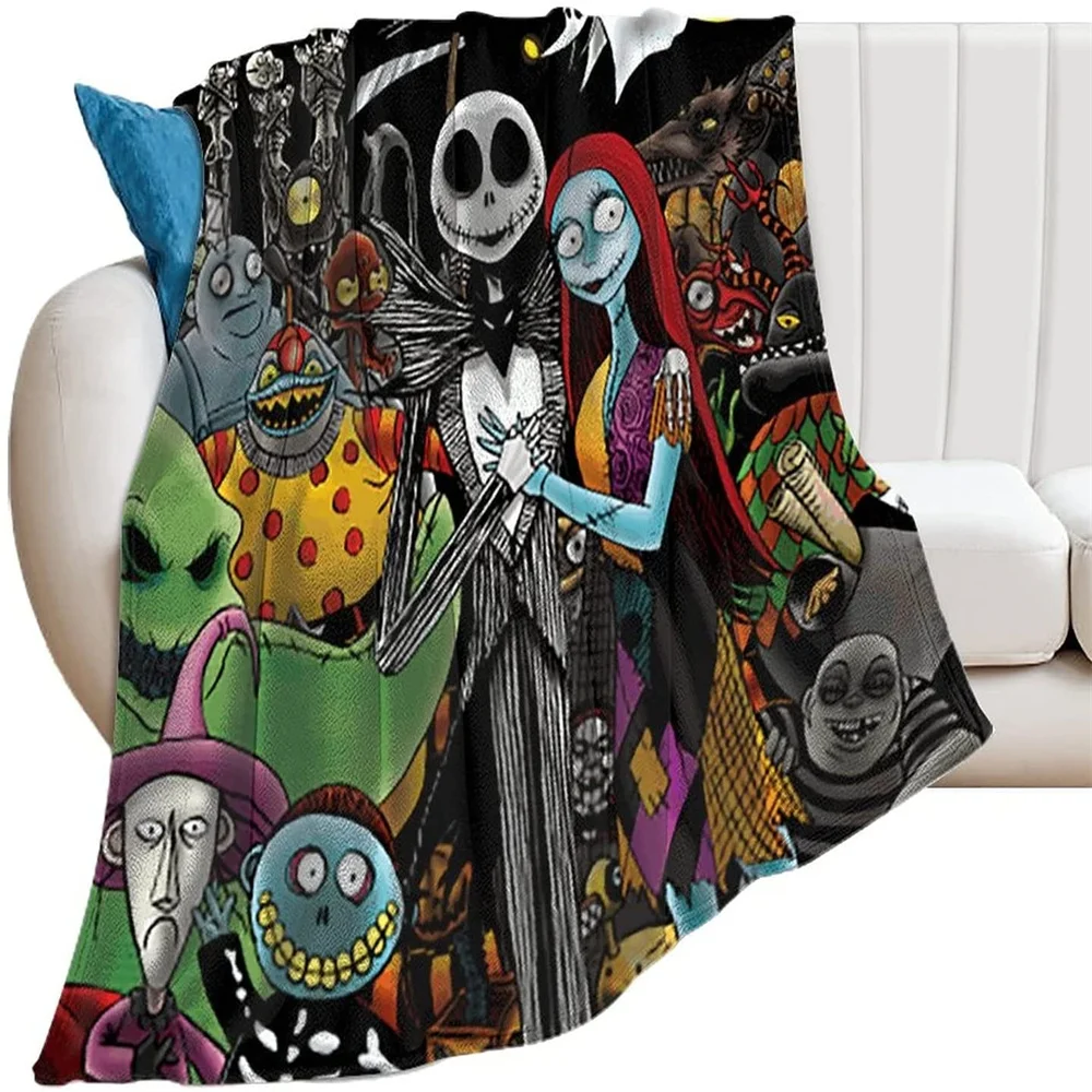 

Halloween Blanket,Ultra Soft Flannel Fleece Blanket Stylish Bedroom Living Room Sofa Warm Blanket for Family