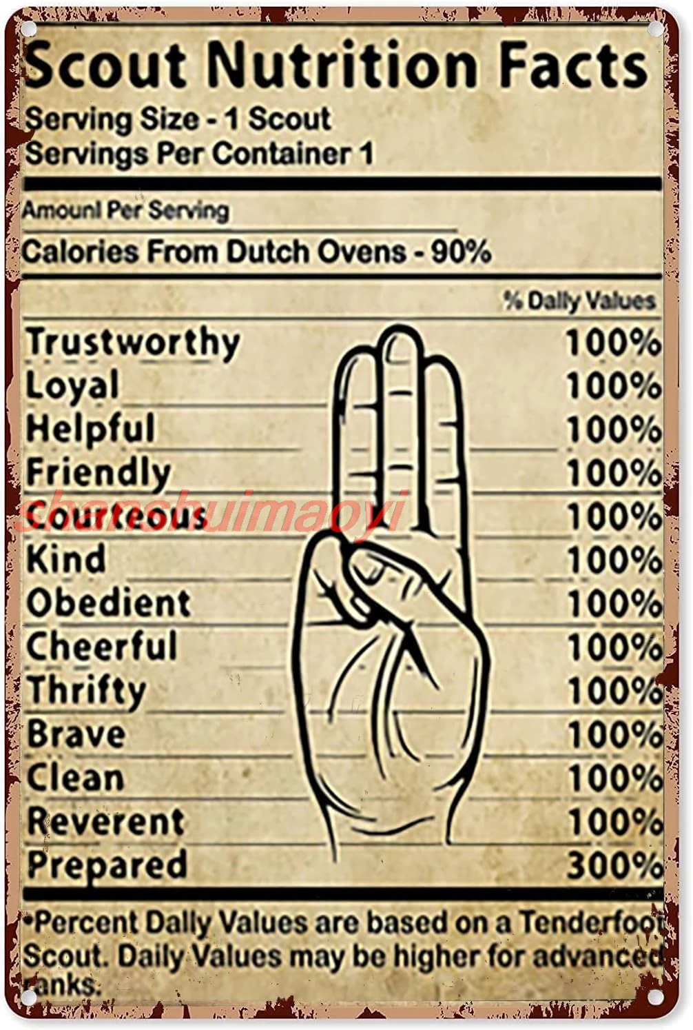 Знания для разведки металлическая жестяная вывеска скидка факты питания