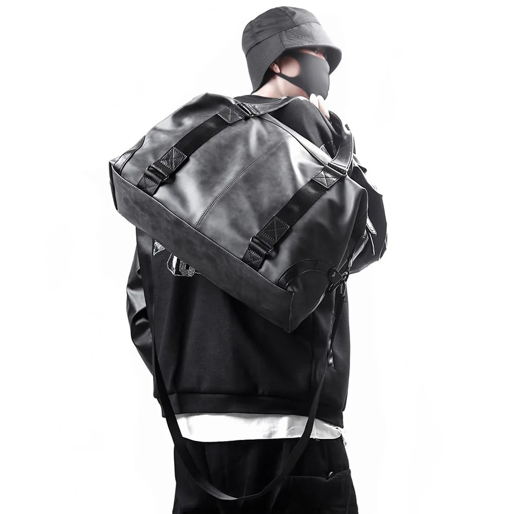 New Soft PU Leather Men Handbag Korean Style Fashion Casual Crossbody Travel Bag Large Capacity Weekend Luggage Bag Dropshipping
