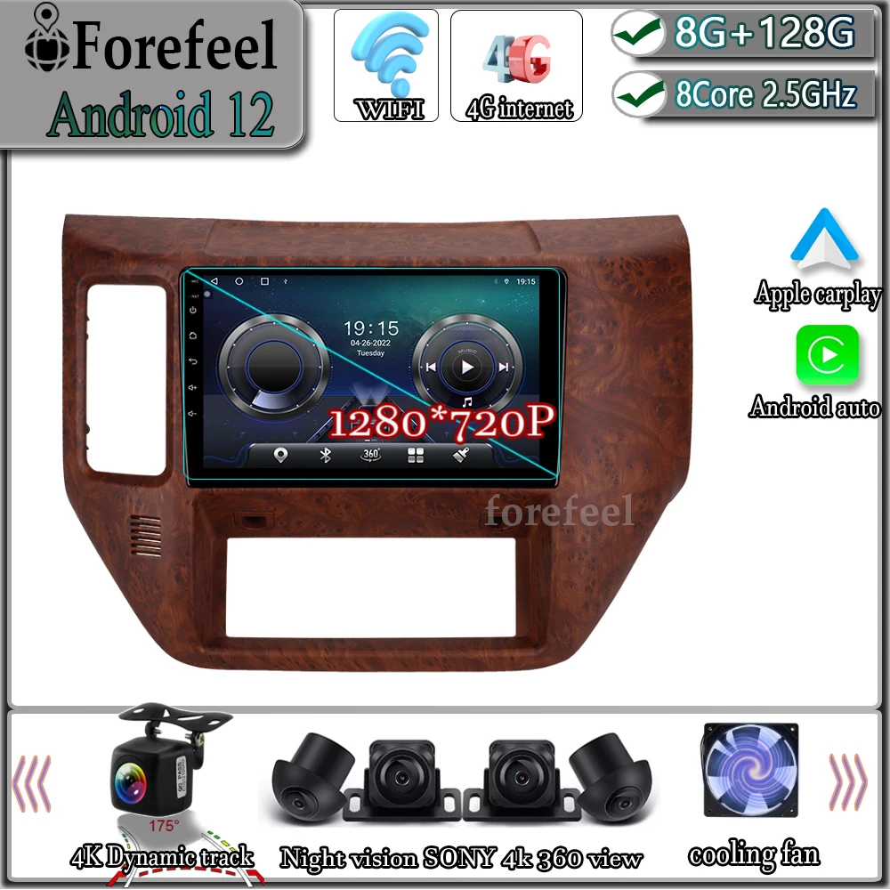Android 11 для Авторадио стерео 9 &quotдля Nissan патруль V 5 Y61 2004 - 2021 360 камеры