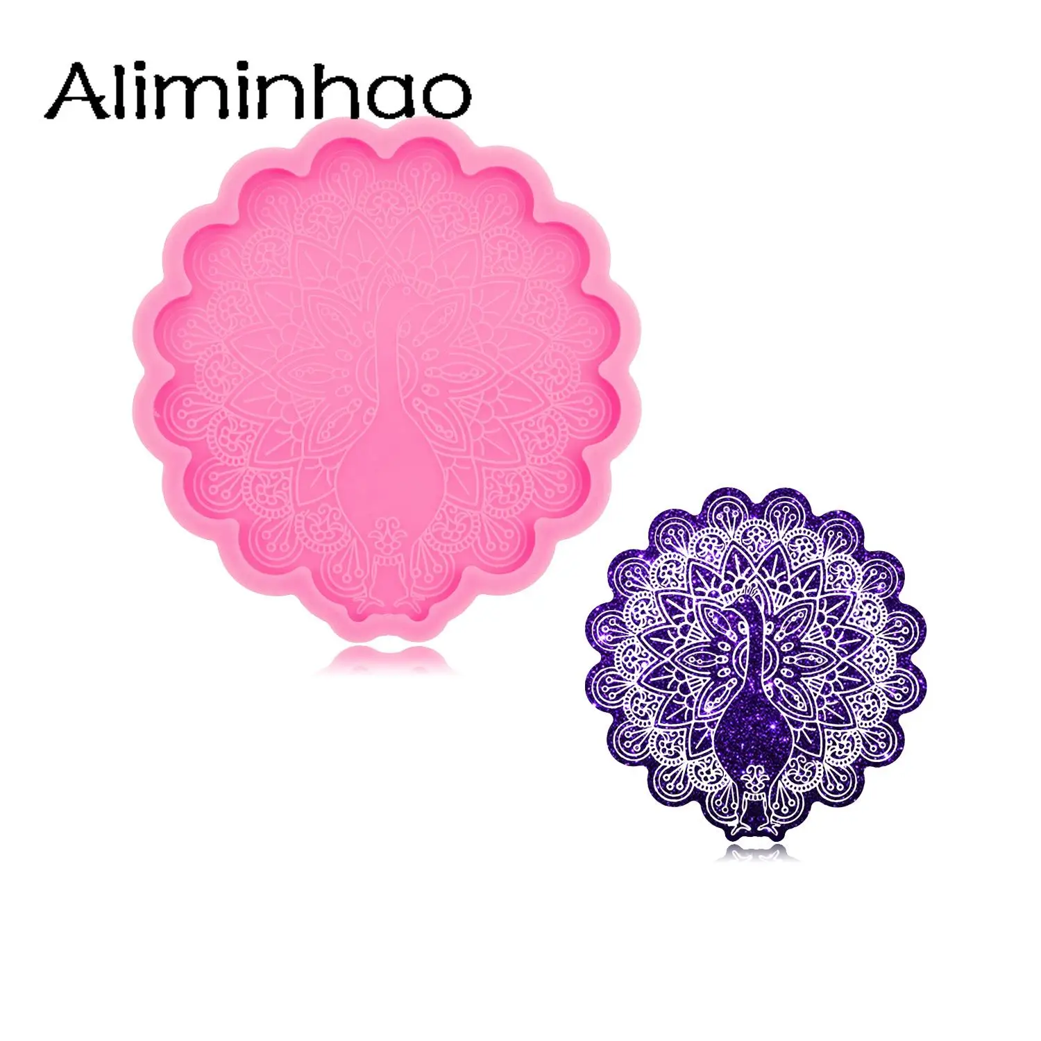 

Супер Глянцевая Подставка DY1507 в виде павлина, подставка для Geode из агатной смолы, силиконовая форма для рукоделия, искусство из эпоксидной с...