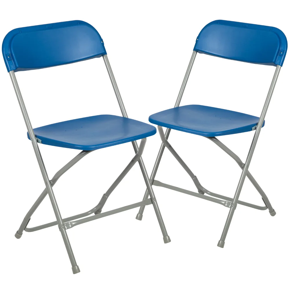 

Flash Furniture Hercules Series Plastic Folding Chair - Blue - 2 Pack 650LB Weight Capacity Comfortable Event Chair