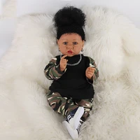18inch Realistic Lifelike Reborn Baby Lovely Kid Toddler Mini Doll Toy Soft Silicone Cute Dressed Reborn Doll Birthday Gift