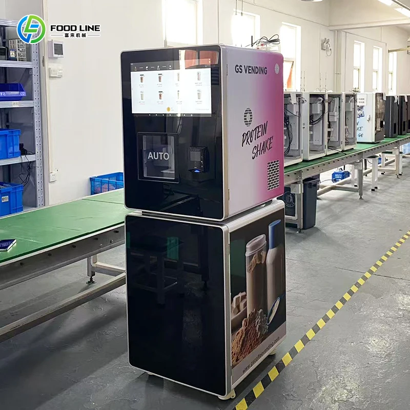 Фото Торговый автомат FOODLINE для индивидуального приготовления протеиновых напитков, автомат для продажи протеинового порошка и кофе №5