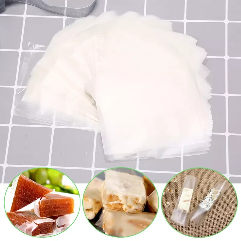 

NEW2022 500 Pieces Glutinous Rice Paper Nougat Candy Edible Essential For bake Paper Gifts Festival Supplies
