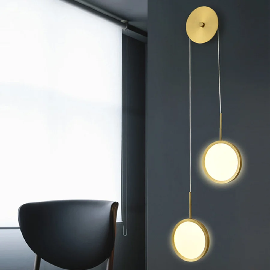 

Нордический креативный фон для гостиной, настенные регулируемые настенные светильники, современное минималистичное прикроватное освещен...
