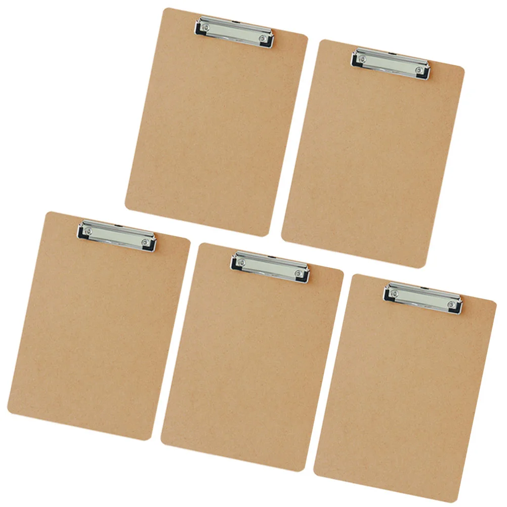 

5 Pcs Folders Document Storage Clips Portable File Writing Boards Drawing Artists Clipboard Classroom Office