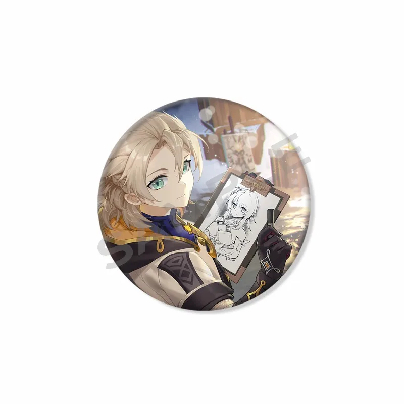 Эмалированные броши Genshin Impact в ассортименте