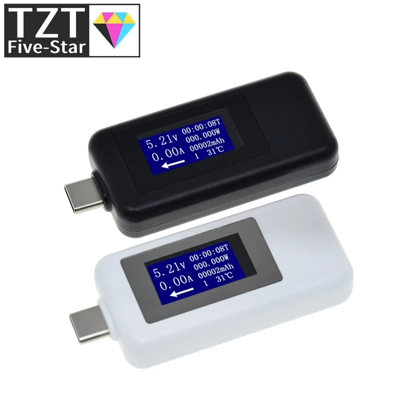 10 в 1 USB-тестер постоянного тока Type-C 4-30 измеритель напряжения таймер Амперметр