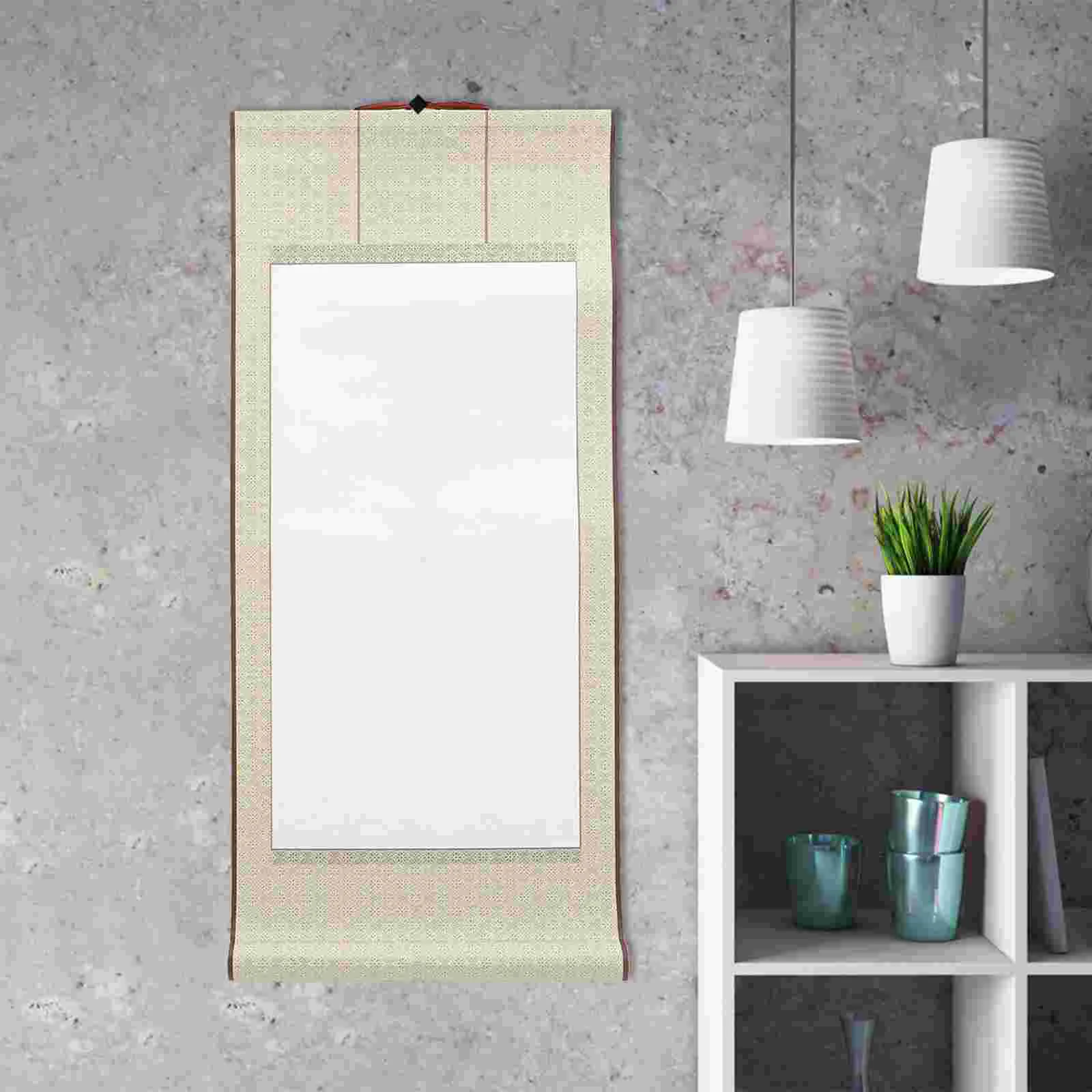 2 шт. мини-пустой свиток для каллиграфии и живописи в рамке подвесная книга из