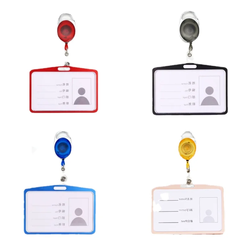 

Aluminum Alloy Badge Holder Staff Employee Pass Work Card Cover Case Sleeve Metal Working Permit ID Tag Pass Card Sleeve