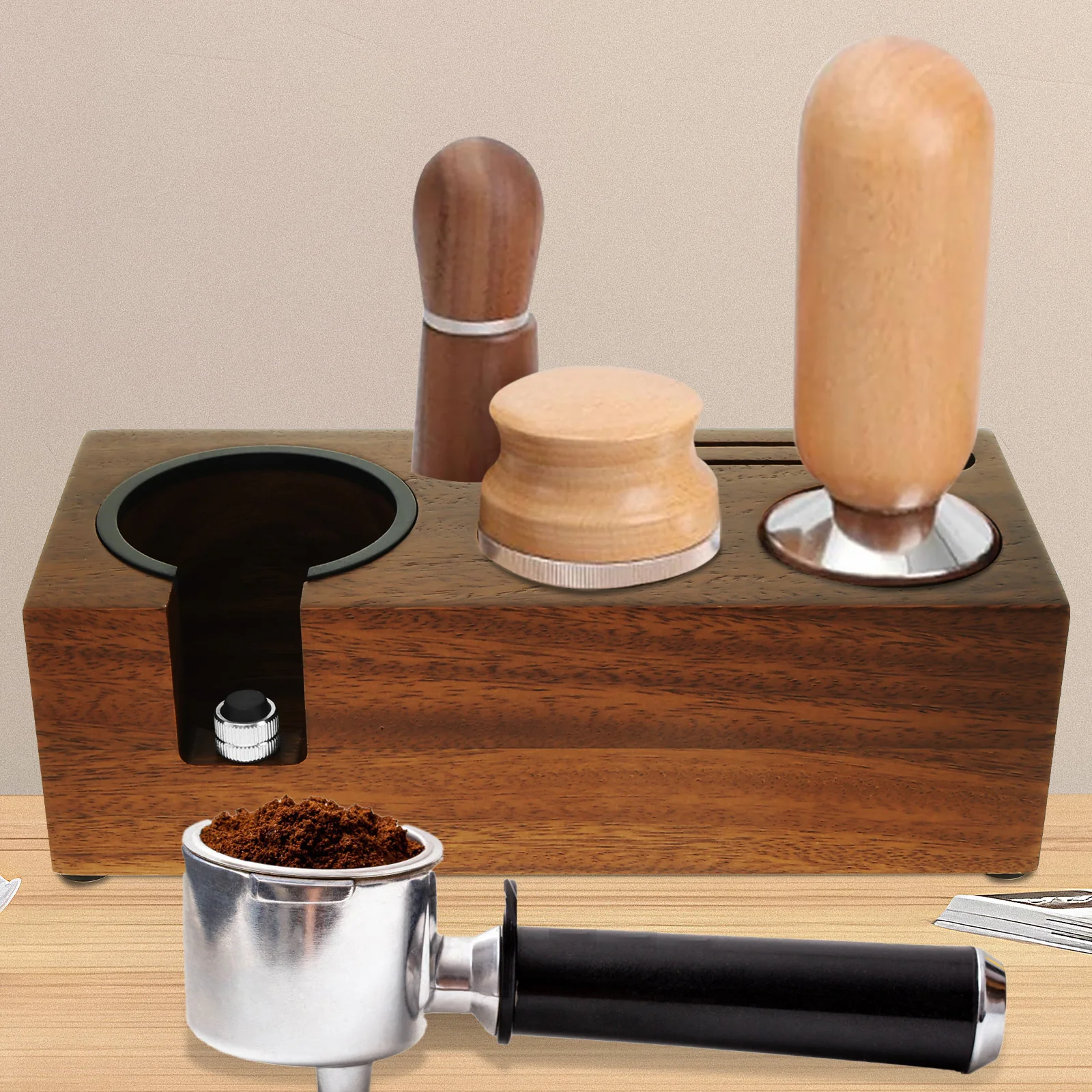 Деревянная Станция Для Тампера Кофе Стойка Эспрессо