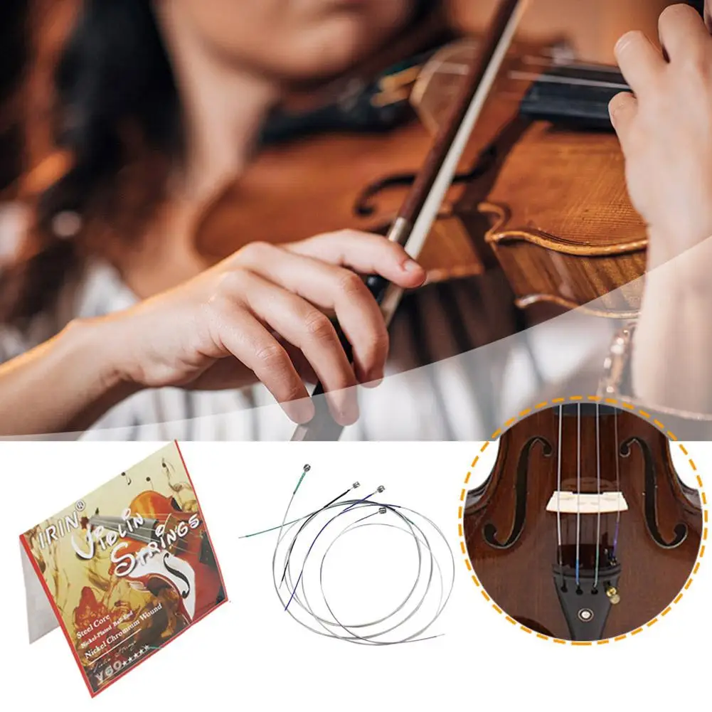 Профессиональные струны для скрипки никель-серебристая намотка 4/4 3/4 1/2 1/4 детали