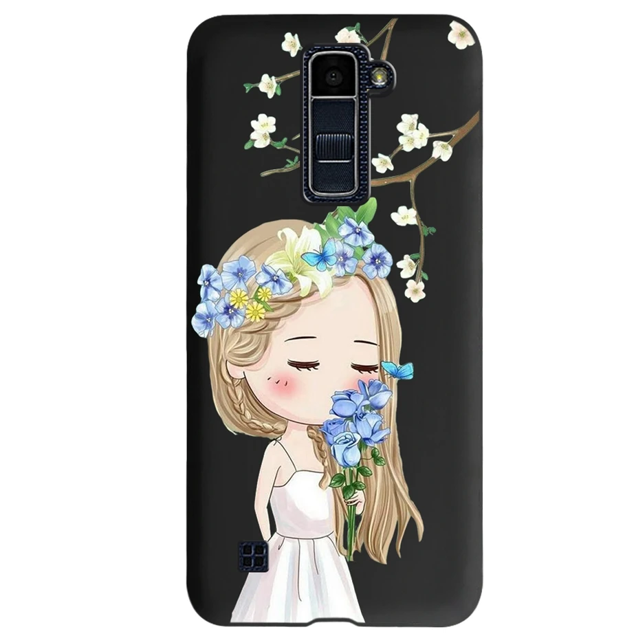 Фото Чехол для LG K10, милый чехол с рисунком, мягкий силиконовый матовый чехол для LG K10, K420, K430 K, 10, задние Чехлы для LG K10 2016, чехол-бампер №4