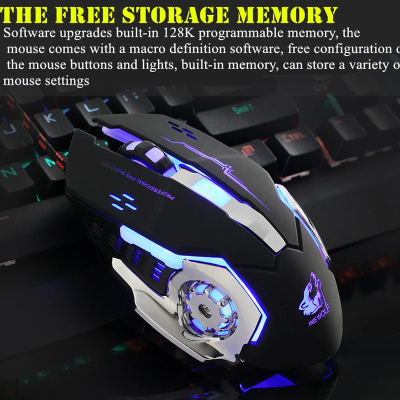 USB wireless/ Wired Gaming Mouse 2000-4000 DPI LED Optical Computer Game Silent For PC laptop |