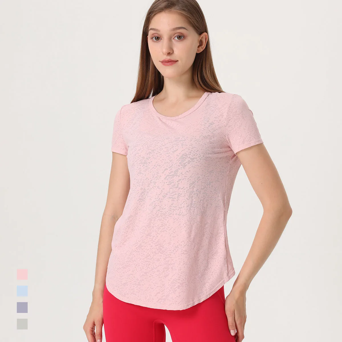 

Летние повседневные рубашки для йоги короткий топ для молодых девушек футболка с коротким рукавом Быстросохнущий костюм для бега фитнеса тренировок спортивная блузка