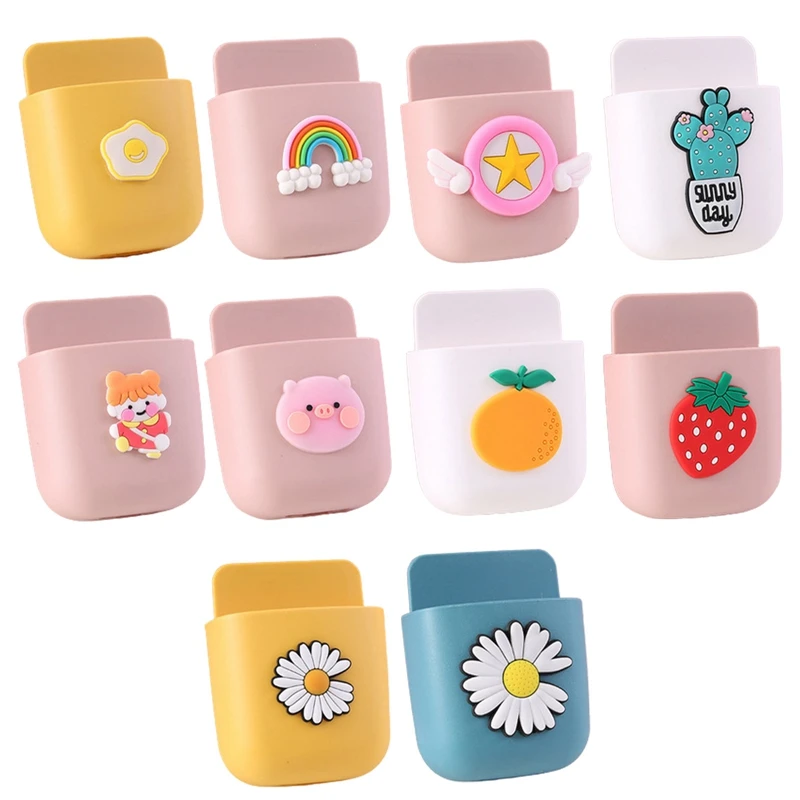 

Милый дневной пенал для хранения косметики, контейнер для ручек без отверстий, коробка для зарядки телефона, Настольный органайзер для дома...