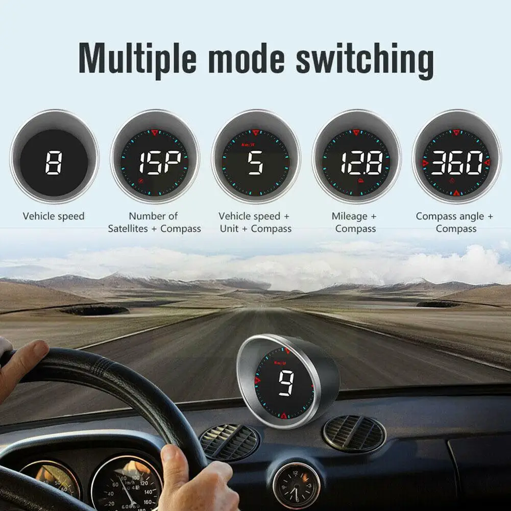 

Многофункциональный Hud-дисплей с двумя режимами, Gps-датчик, дисплей для мотоцикла, цифровой ЖК-дисплей, миль/лодка, головки, Автомобильный сп...