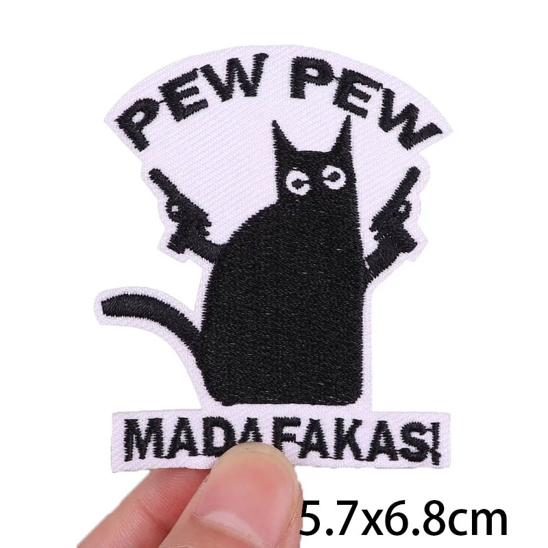 Патчи с вышивкой в виде животных и ножей патчи для одежды термоклейкие нашивки на