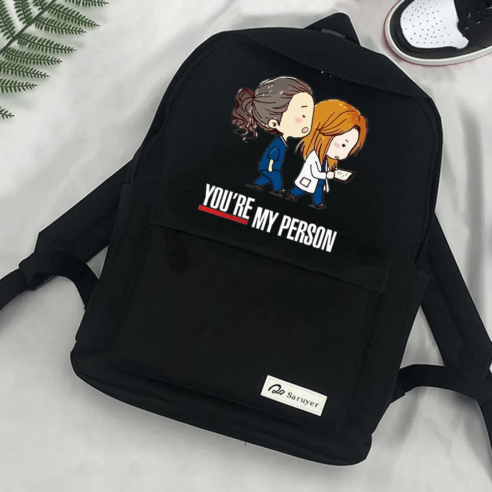 Рюкзак с рисунком анатомии Greys школьный рюкзак аниме женский