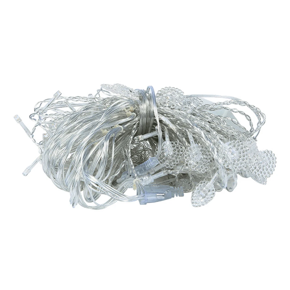 

2.5x1.5m 126LEDs Love Heart Curtain Light String Wedding Decoration EU Plug