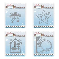 metal cutting dies scrapbook decoration embossing template new diy christmas scene star decorations house festive baubles molds