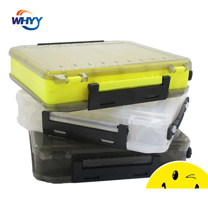

WHYY New Double Sided Split Bait Box Road Sub Box Tape Drainage Hole Portable Fishing Tools Accessories Box Fishing Tackle Box
