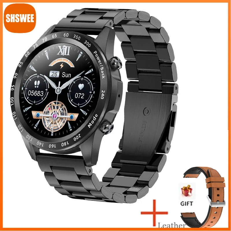 

For Xiaomi Huawei Men Smart Watch Heart Rate Blood Pressure Body Temperature Fitness Watch Bluetooth Call Smartwatch Music