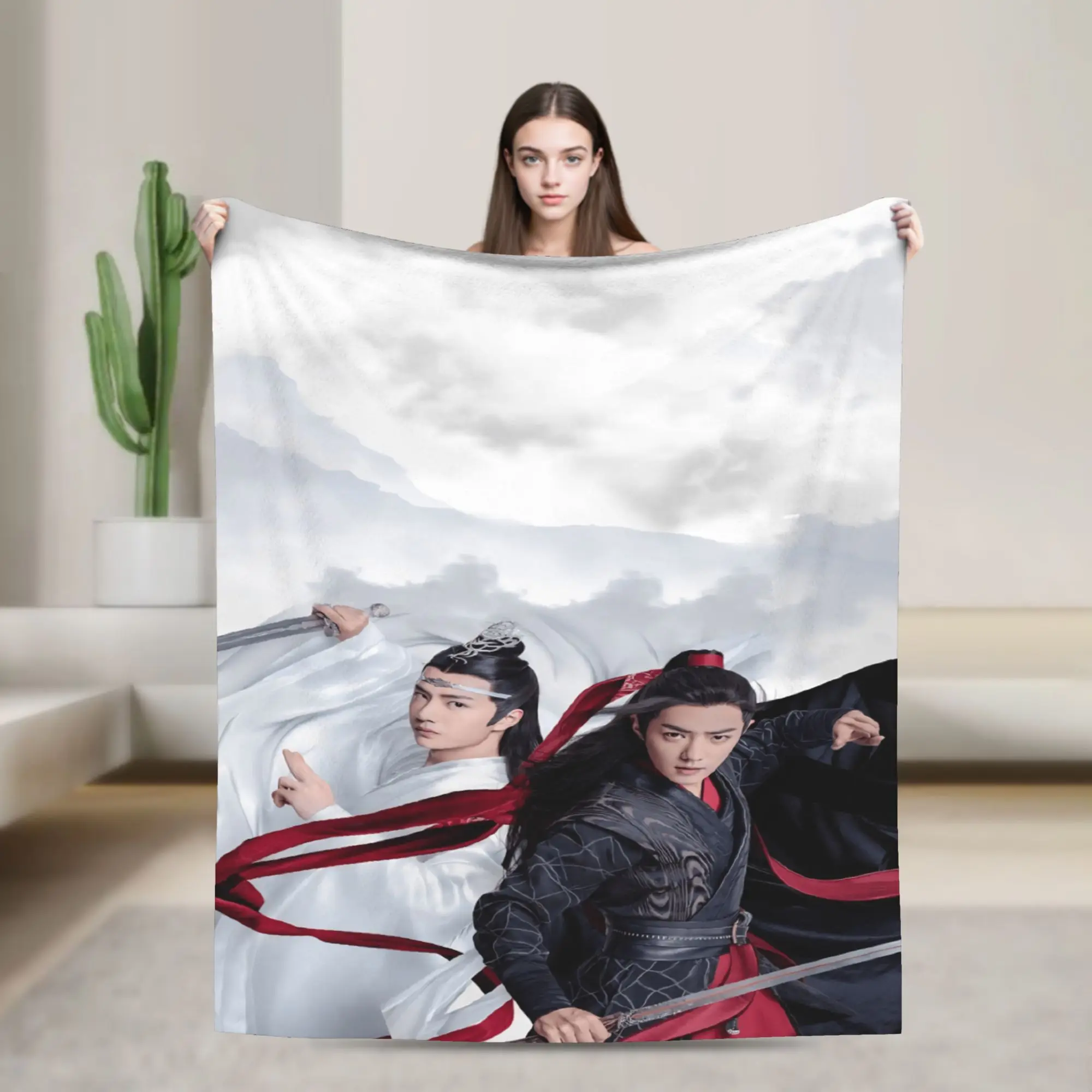 Фото W-Wang Yibo супер мягкие одеяла для детей и взрослых плюшевое одеяло забавное фланелевое покрывало для дивана и стула №1