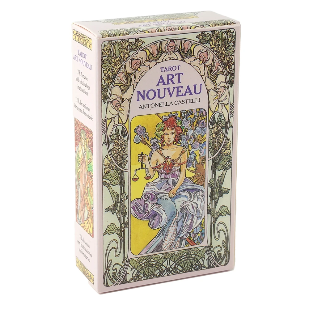 Палуба Таро в стиле арт-нового 78 палуба карт бумажная коробка игра для раскрытия